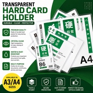 Transparent Hard Card Holder A3/A4 Card Case ID Makapal Id Holder Document/Photo Plastic Card Holder