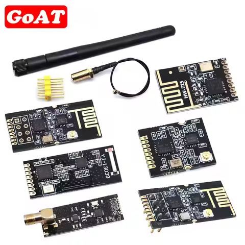 GT-24 NRF24L01+PA+LNA (With Antenna) Socket Adapter Plate Board 2.4G Wireless Data Transmission Modu