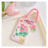 SG seller/Tulip Ezlink Cardholder Rope Student School Cardholder Bus Meal Card Protection郁金香卡套弹力绳学生校