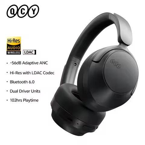 QCY H3S Over Ear Headphone Hi-Res LDAC Spatial Sound Headset H3S -56dB Adaptive ANC Wireless Earphon
