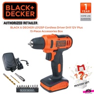 BLACK &amp; DECKER LD12SP Cordless Driver Drill 12V Plus 13-Piece Accessories Box