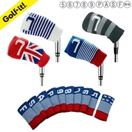 Japan Imported LITE Golf Iron Club Cover Knitted Rod Head Cover 10 Pieces Set Club Protective Cover 