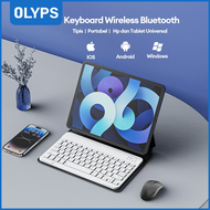 【OLYPS】Keyboard Wireless Bluetooth Tipis Portabel Mini Tablet Keyboard for Android/IOS/Windows - Garansi Resmi 3 Tahun