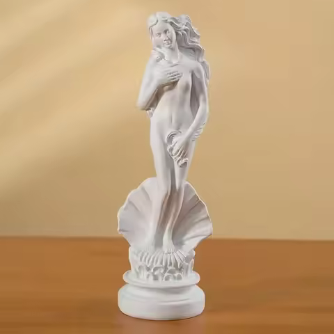 White Resin Aphrodite Statue The Birth of Venus Greek Sculpture Classical Renaissance Desktop Booksh
