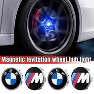 For Bmw X1 X3 X4 X5 E87 F20 E46 E90 E39 F16 Car LED Floating Wheel Hub Light Maglev Hub Cap Magnetic
