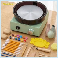 MagiDeal Compact Tabletop Pottery Wheel Beginner-Friendly Pottery Wheel with Splash Tray Detachable
