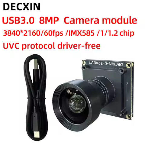 IMX585 8MP USB3.0 HD Camera 4K/60fps Module 1/1.2 Inch Vision Product UVC Protocol