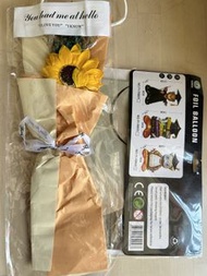 畢業氣球 貓頭鷹造型 及 向日葵花