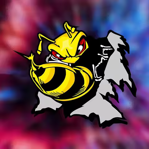 1PC Angry Bumblebee Motorcycle Stickers Waterproof for Motorbike Fuel Tank Helmet Fairing Electric S