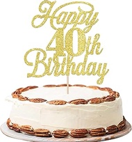 Xsstarmi 1 Pack Cake Decoration 40th Birthday Cake Topper Glitter Cheers on 40 Years Old Happy 40th