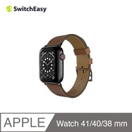 SwitchEasy魚骨牌 Apple Watch Classic真皮錶帶8/7/6/5/4/3/2/1/SE/ 棕色/ 38-41mm