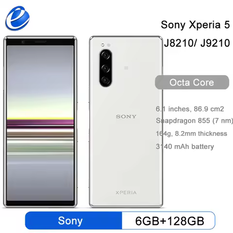 Sony Xperia 5 X5 J8210 J9210 DUAL SIM Android 4G LTE 6.1" Octa core 6GB&128GB 13MP&5MP Triple Camera
