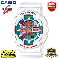 Original G-Shock GA110 Men Women Sport Watch Japan Quartz Movement 200M Water Resistant Shockproof and Waterproof World Time LED Auto Light Gshock Man Boy Girl Sports Wrist Watches with 4 Years Official Warranty GA-110MC-7A (Ready Stock Free Shipping)