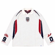 WP Company - Knitwear BOXY Bristol White Football Knit Unisex Sweater / Men's & Women's Knitted Swea