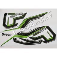 LC135 New V2 V3 V4 V5 V6 V7 ( 158 ) Custom Body Cover Set Stripe Sticker - Green / Yellow / Red / Vi