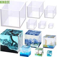 KIKO2E Square Cube Molds, Deep 3D Cube Mould, Soap Silicone Large Epoxy Resin Mold Jewelry Making