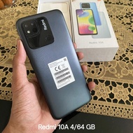 Redmi 10A 4/64 GB Second Fullset Resmi Xiaomi Indonesia 