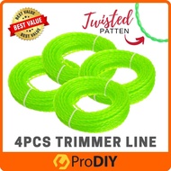 TRIMMER LINE 4Pcs Strong Nylon Electric Trimmer Refill Wire String Rope Cord 1.65mm x 15m (Random Co
