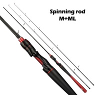 Joran Pancing Casting 2 Tips Fishing Rod Set Spining Full Carbon Spinning Baitcasting BC Rod Medium 