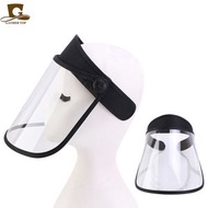 高透明塑料空頂防疫帽 防飛沫帽 防疫面罩