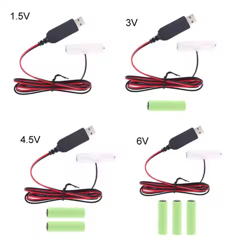 USB LR6 AA Battery Cable Can Replace 1-4pcs AA Battery for Walkie