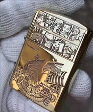 全新有盒Zippo煤油打火機 海賊王 純銅盔甲機