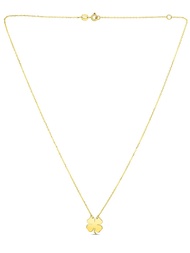 Nathalias NY สร้อยคอพร้อมจี้ใบโคลเวอร์สี่แฉก ทองคำแท้ 14K ขนาด 18นิ้ว (Pre oreder 10-12 days ทักแชท
