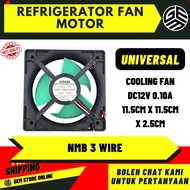 Fridge Refrigerator Freezer Cooling Fan / Kipas Peti Sejuk / Kipas Freezer NMB 3 Wire DC Fan Motor DC12V 0.10A