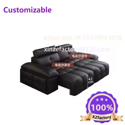 Customizable intelligent sofa bed remote control Lawrence wall function sofa first layer cowhide ret