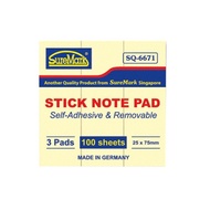 Suremark SQ-6671 Stick Note Pad 1" x 3"