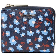 Kate Spade Spencer Party Floral Small Bifold Wallet in Blazer Blue Multi