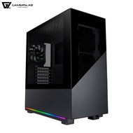 เคสคอมพิวเตอร์ Gamerslab Make In Black Series X363 ATX Chassis Gaming Computer Case with DS-12 3000RPM FDB 12cm Cooling Fan X1 รับประกันสินค้า (เคส 1 ปี / พัดลม 3 ปี)