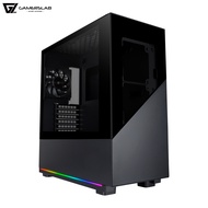 เคสคอมพิวเตอร์ Gamerslab Make In Black Series X363 ATX Chassis Gaming Computer Case with DS-12 3000R