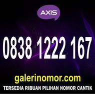 Nomor Cantik Axis 11 Digit Axiata Prabayar Support 4.5G Jaringan XL Nomer Kartu Perdana 0838 1222 167