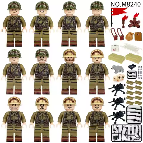 Compatible with Lego Building Block Series US Iwo Jima Training US Soldiers Educational Educational 