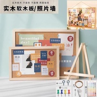 Cork Wood Wall Hanging Message Bulletin Board Frame Notice Note Memo Board for Home Office Shop Scho