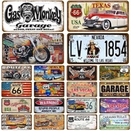 Route 66 Metal Sign Tinplate Tinplate Plate Tin Sign Vintage Motorcycle Car Metal Poster Wall Decor 