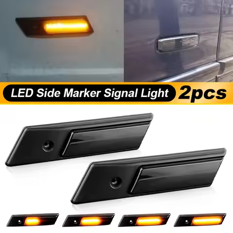 Flashing Sequential Dynamic Turn Signal Side Marker Lamp For BMW E30 E32 E34 E36 Led Light 1990-1996