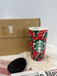 Starbucks 2021 聖誕紅 雙層陶瓷保溫杯