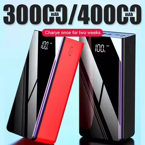 PowerBank 30000mAh/40000mAh Usb Portable Extra Auxiliary Battery Mobile Power Bank Charger For iPhon