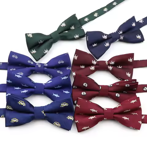 New Style Animal Children Polyester Bowties Baby Kids Classic Insect Pattern Butterfly Bowtie Dinosa