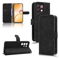 Luxury Skin Feel PU Leather Casing for Realme C85 5G Magnetic Buckle Flip Cover for Realme 15X 5G Wa