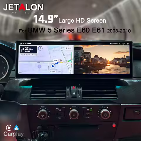 14.9" Android 14 Car Radio Multimedia Stereo Viedo For BMW 5Series E60 E61 2003-2010 CIC CCC 4G GPS 