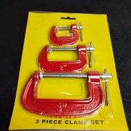 Clamp C Set of 3 Manual Clamping Tools
