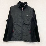 二手 New Balance 黑色抓絨邊夾克，尺寸 2XL