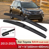 for Toyota RAV4 MK4 XA40 MK5 XA50 2013-2025 Front Car Wiper Blade Set 26"+16" Fit U Hook A