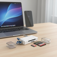 6-in-1 SD TF CF Card Reader OTG Type C Micro Adapter USB2.0 Flash Drive for PC Laptop  Pembaca Kad 6