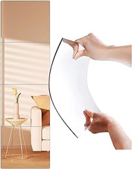 AmasSmile® Wall Mirror Full Length, 12’’X 10’’X 4PCS, Self Adhesive Acrylic Mirror Tiles, Shatterproof 2MM Thick Mirror Stickers,Gym Mirrors for Home Gym,Door Mirror, Make Up Mirror for Bedroom