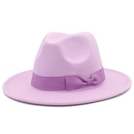 Fedora Hat for Women Solid Wedding Decorate Man Panamas Street Dance Cap Fedoras Gorras Para Mujer