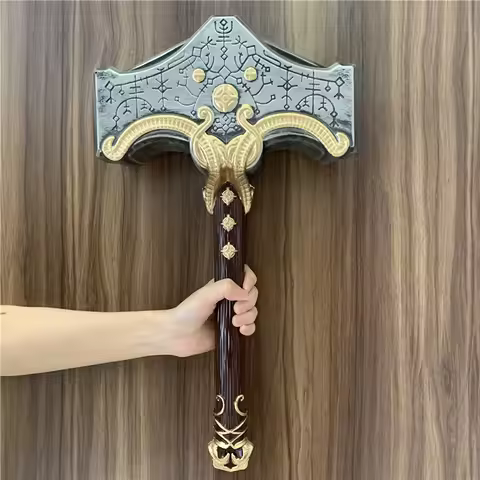 God of War 4 Cosplay Thor's Hammer Thunder Stormbreaker Flame Tomahawk Axe Prop Weapon Leviathan Cha
